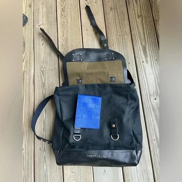 Timbuk2 x PHOEBE DAHL Travel  Convertible Backpack Black Canvas Leather - Picture 9 of 12